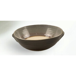 Haeger Pottery Large Serving Swirled Ribbed Bowl #186 USA With Handles